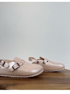 New Big Kids Birkenstock Tokio Kids Birkibuc Pink Slingback Slide Clogs Size 33